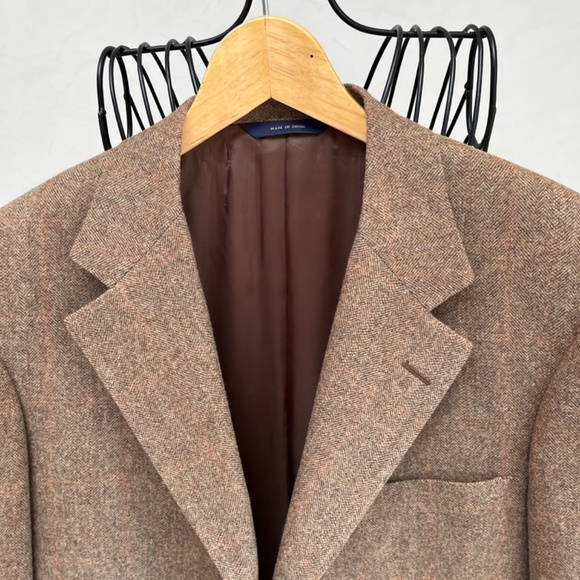 Brooks Brothers Men's Mens Brown Wool/Cashmere Blazer Jacket 38R Three 3 Buttons - Picture 3 of 16